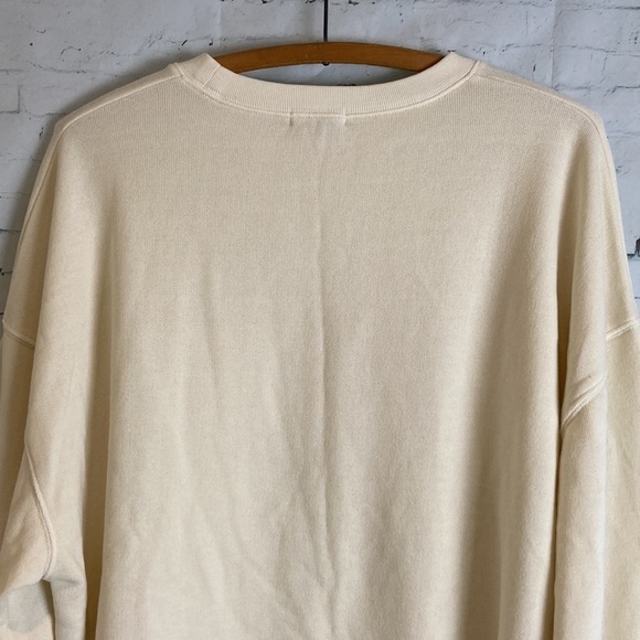 Rails Reeves drop sleeve cuffed oversized rolled hem Sweatshirt S Cream Pumice - Picture 13 of 16